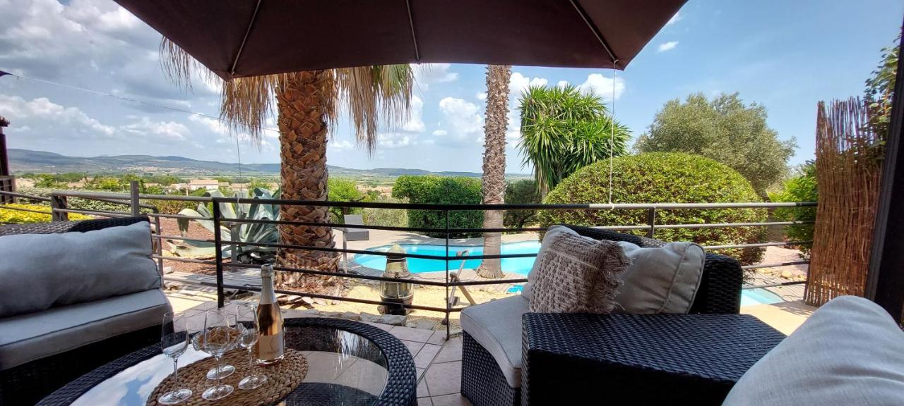 Beautiful Villa With A Stunning View Roujan Ngoại thất bức ảnh